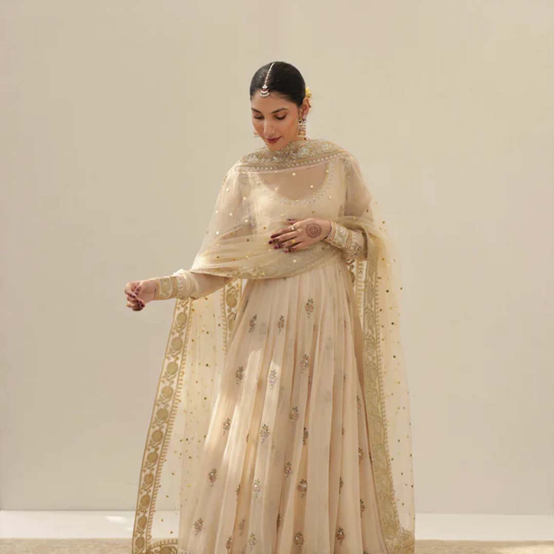 cream and gold indian wedding dress White and Gold Yerushalmi Gartel - Jewish Ritual Prayer Belt main image 1