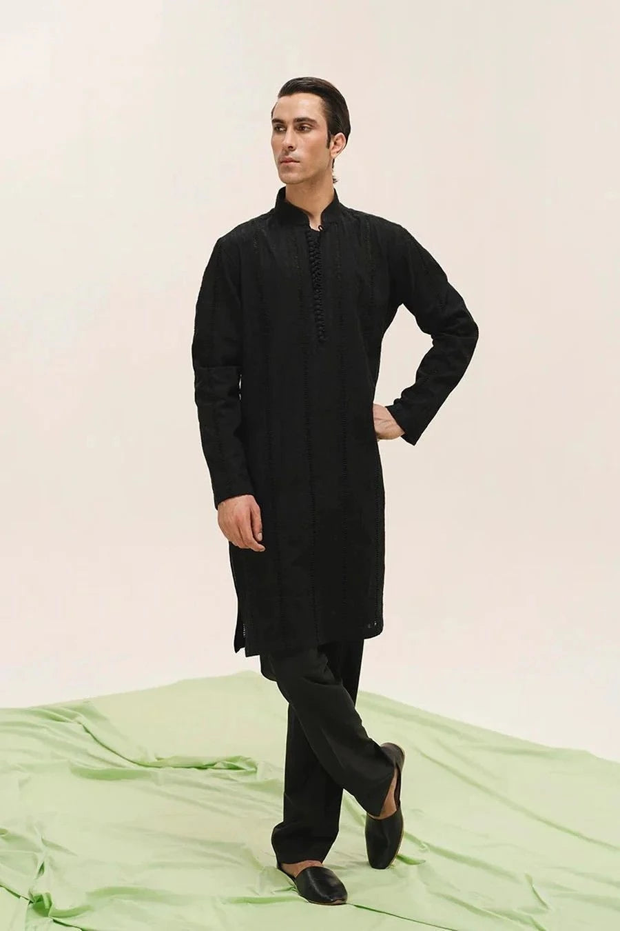 BLACK KURTA PAJAMA