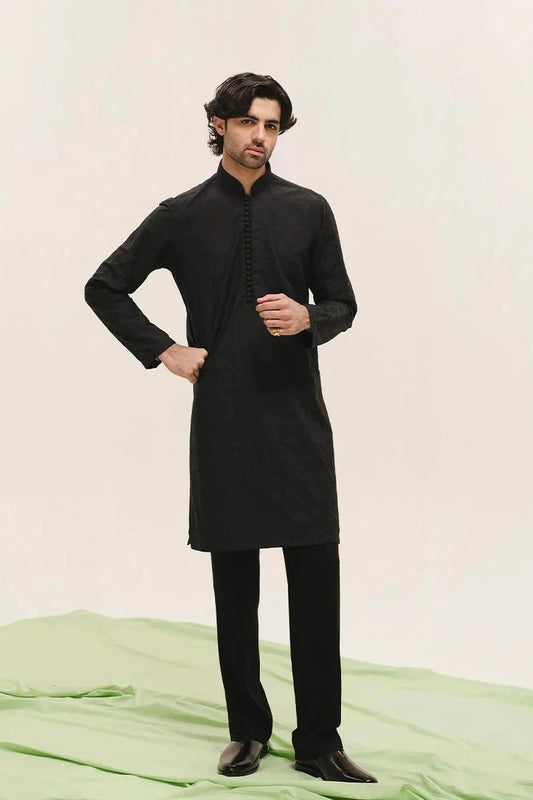 BLACK KURTA PAJAMA