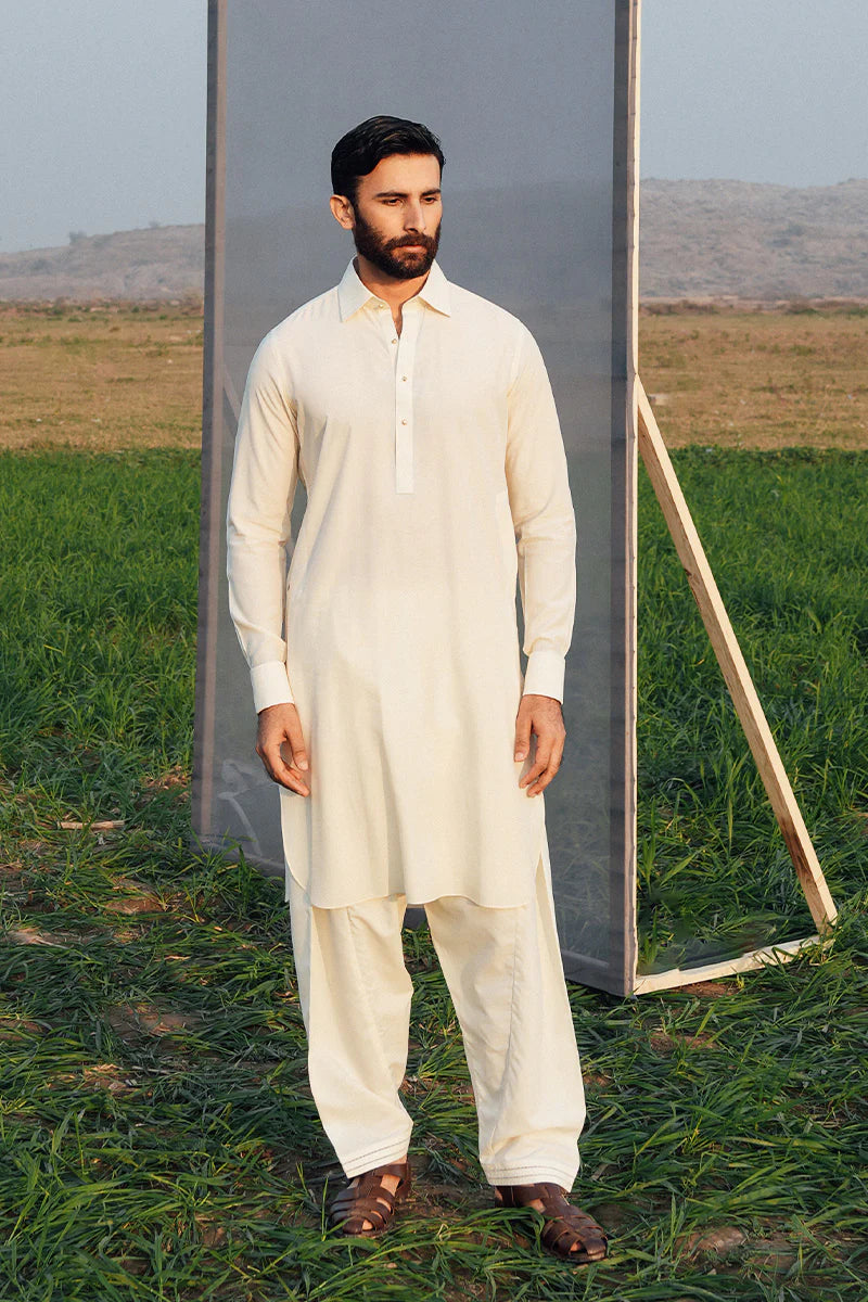 Cream Shalwar  Kameez