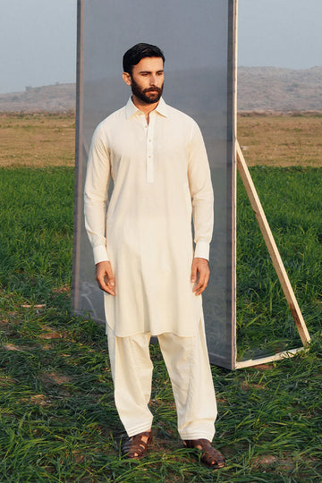Cream Shalwar  Kameez