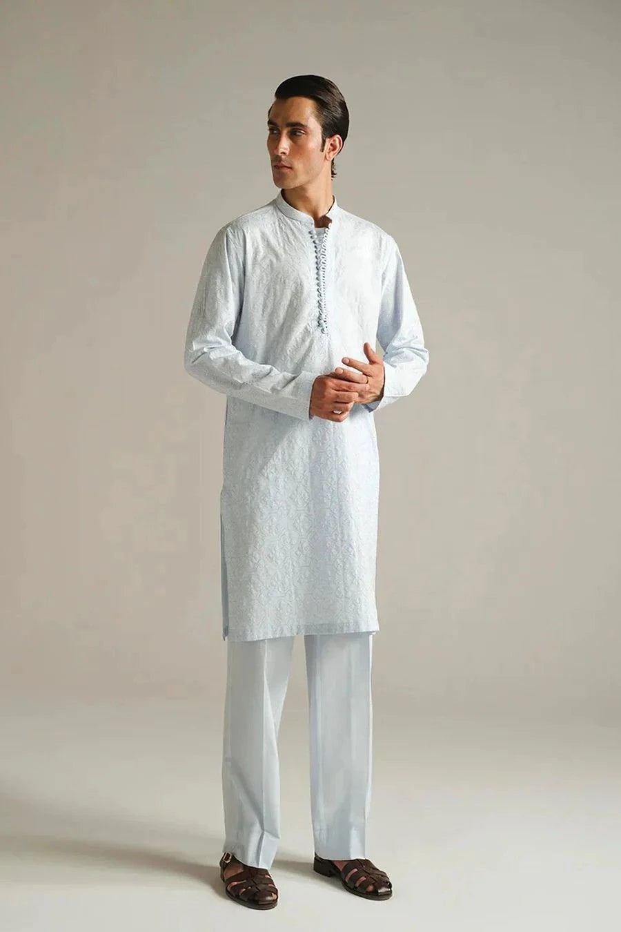 ICE BLUE KURTA PAJAMA