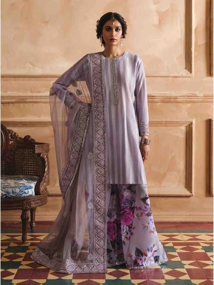 LOURBEL - Premium Printed Lawn Outfit with Embroidery by Humjoli