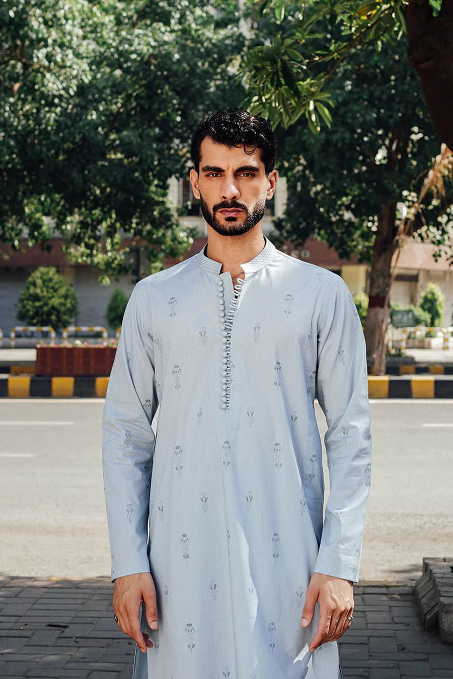 SKY BLUE KURTA PAJAMA Labels Co