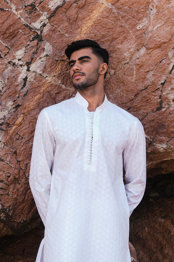 White  Chikankari Kurta  Pajama