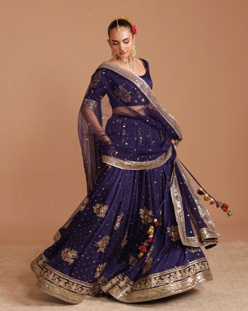 Deep Voilet Lehnga Choli