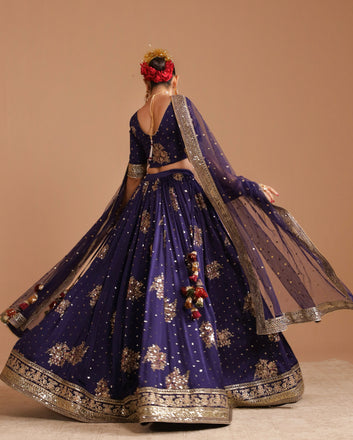 Deep Voilet Lehnga Choli