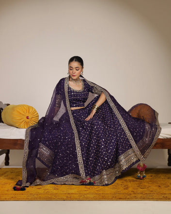 Purple Lehnga Choli