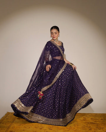 Purple Lehnga Choli